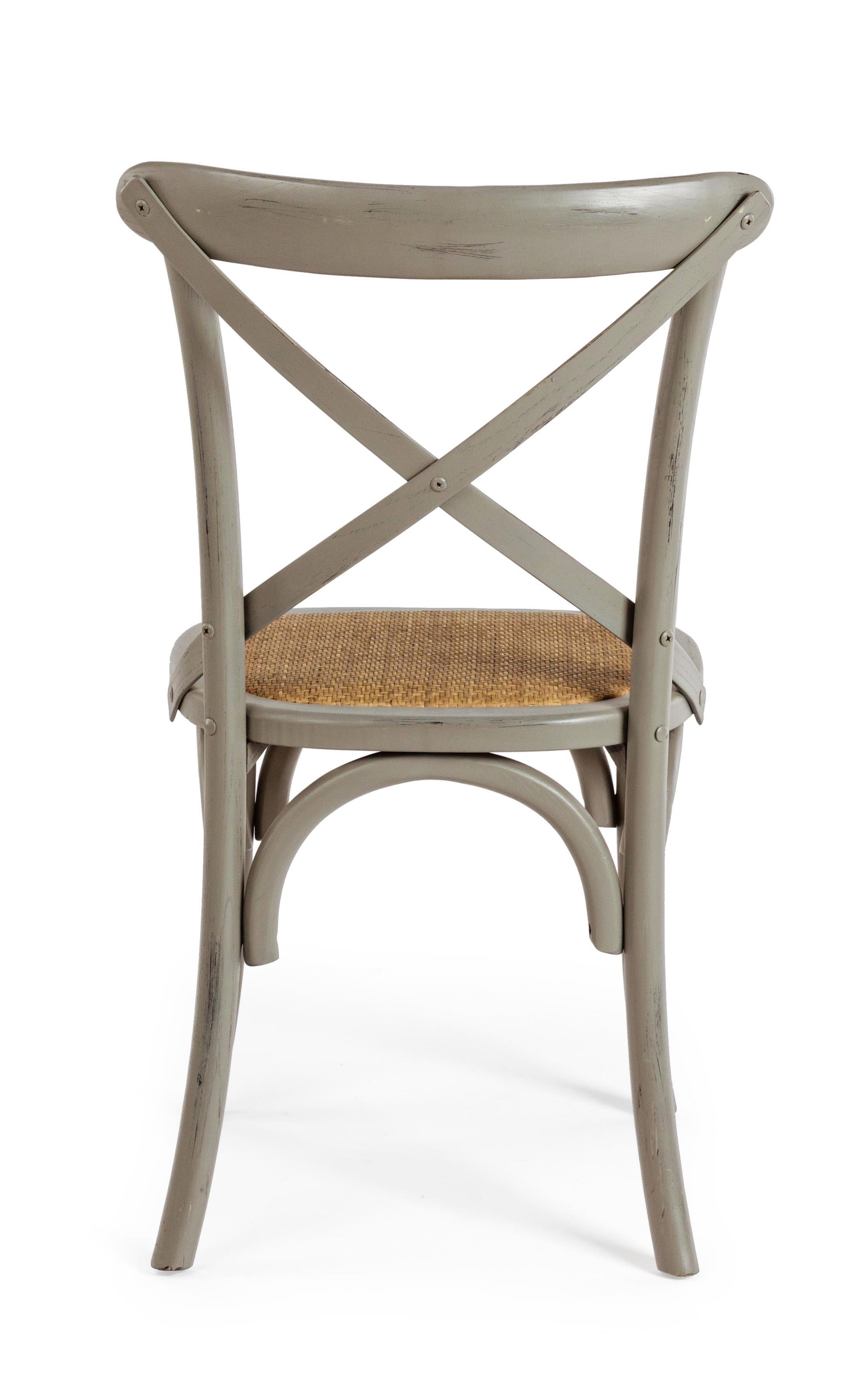 Sedia pranzo vintage x in legno di Olmo e seduta in rattan naturale colori a scelta - lapagoda.net