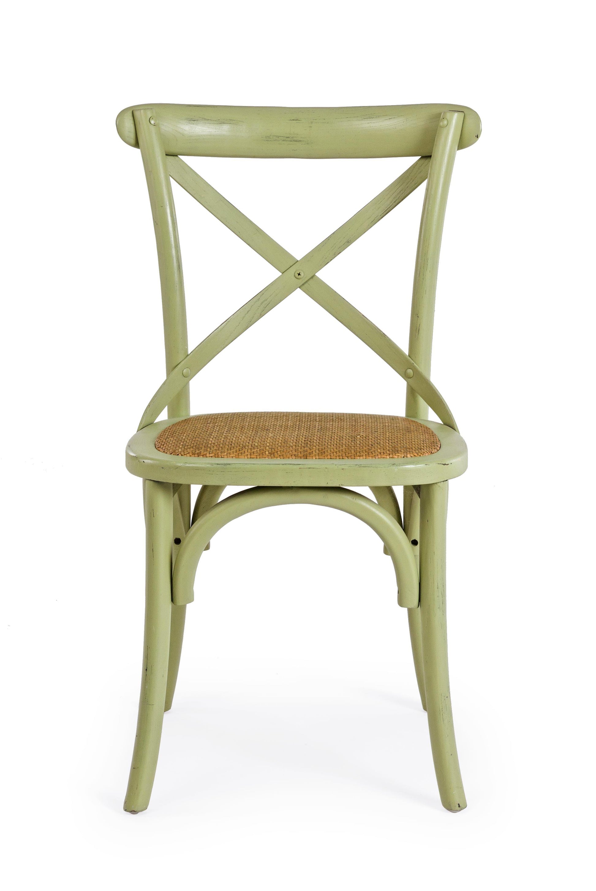 Sedia pranzo vintage x in legno di Olmo e seduta in rattan naturale colori a scelta - lapagoda.net
