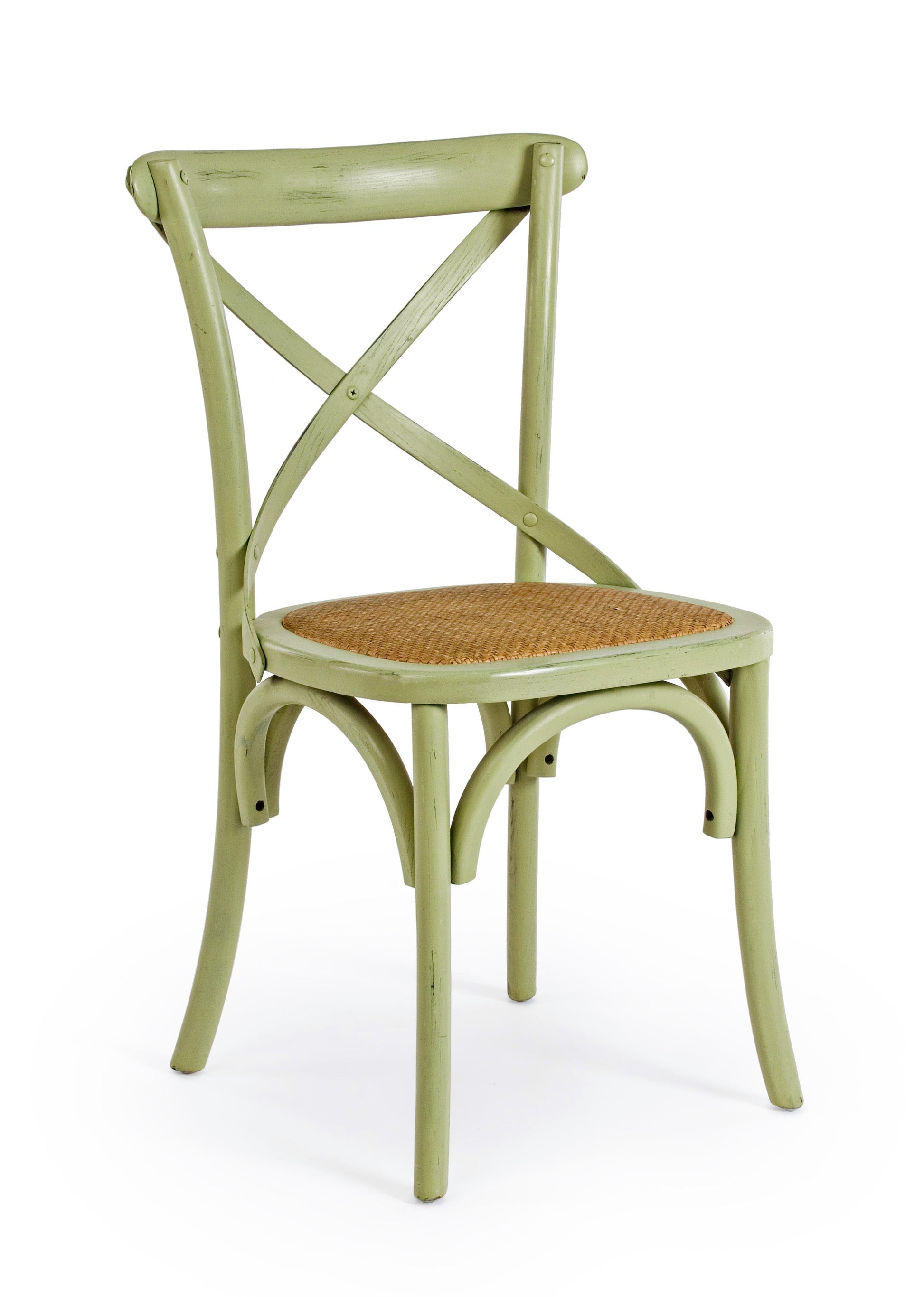 Sedia pranzo vintage x in legno di Olmo e seduta in rattan naturale colori a scelta - lapagoda.net