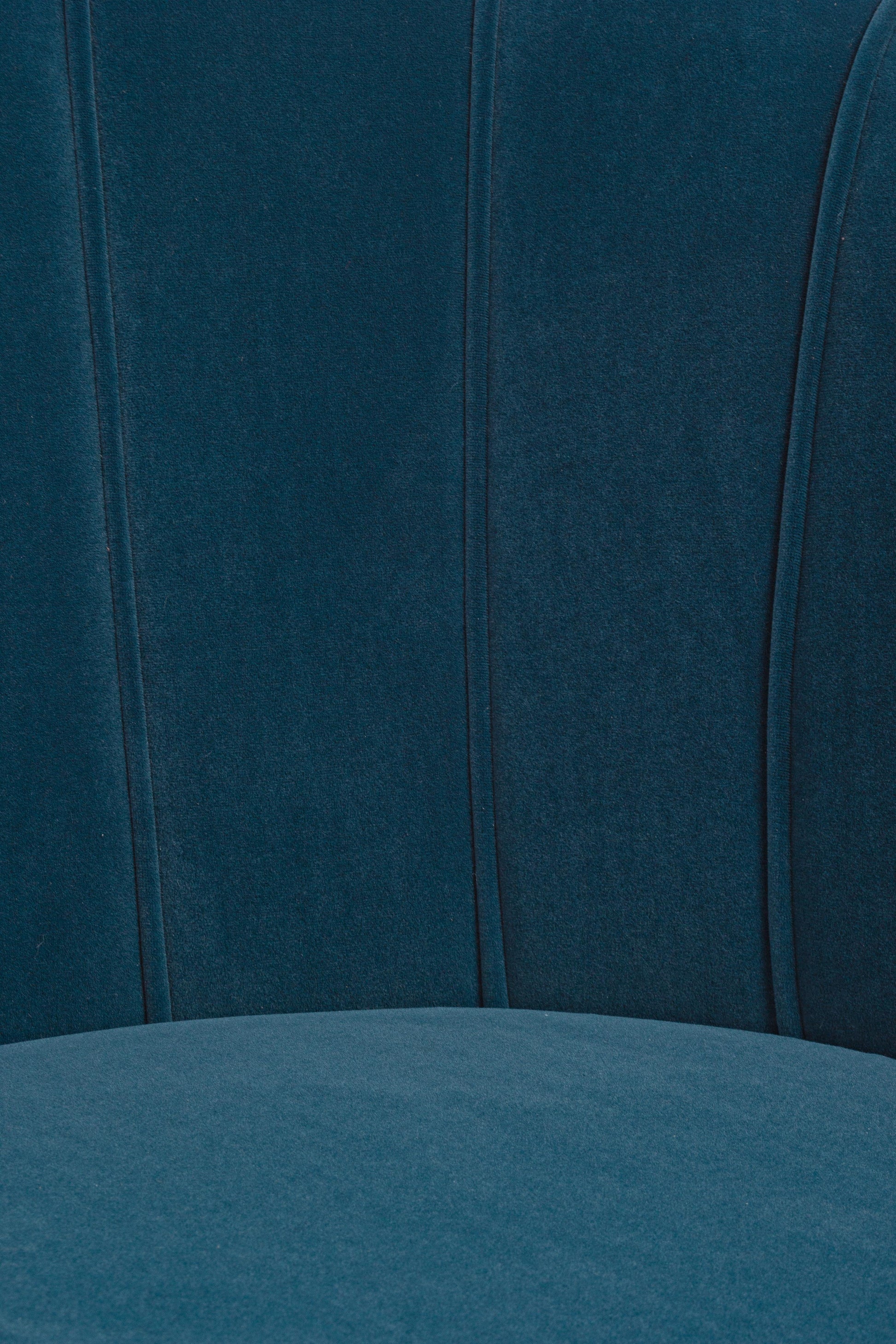 Poltrona vintage velluto blu pavone SCONTO 10% - lapagoda.net