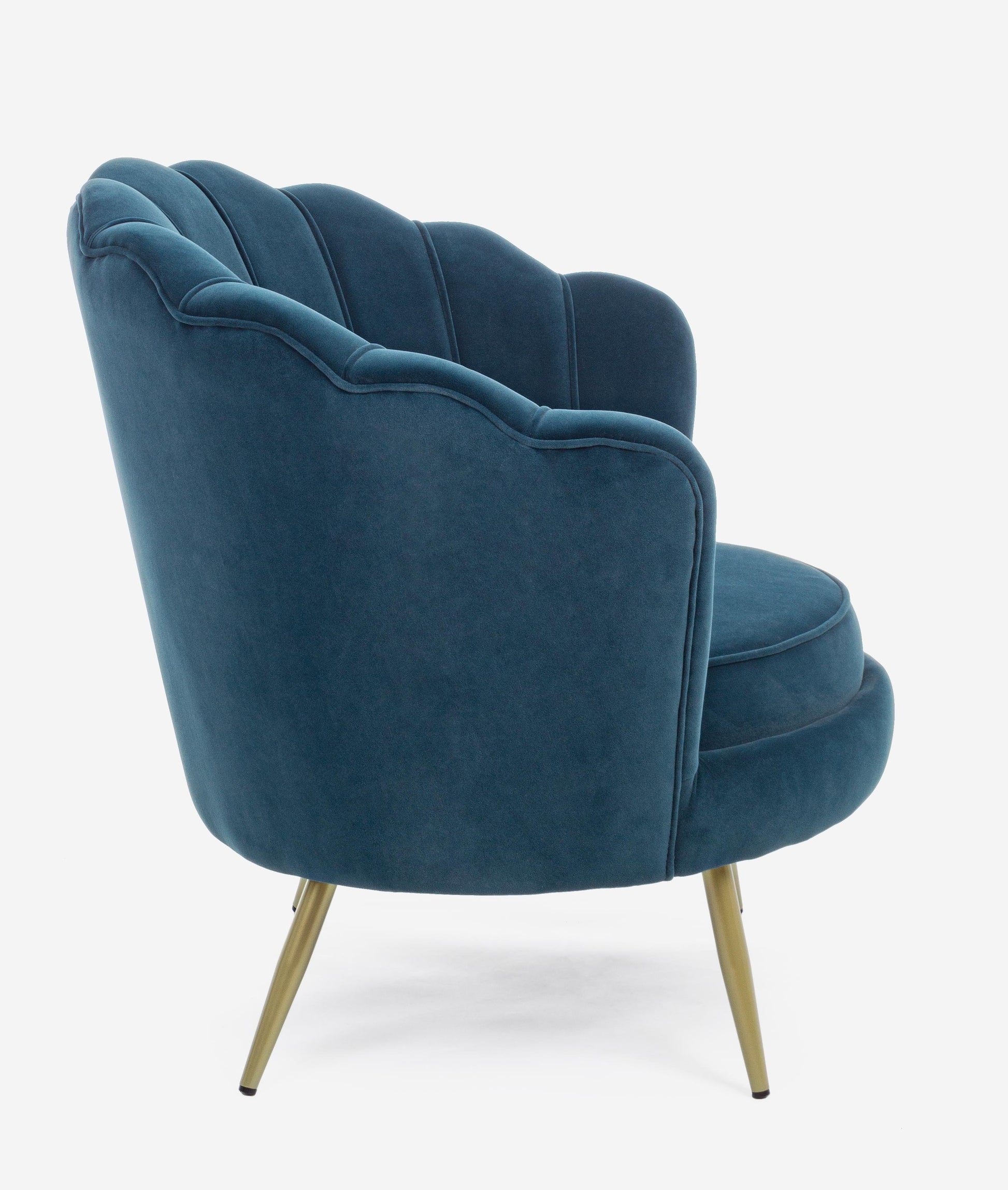 Poltrona vintage velluto blu pavone SCONTO 10% - lapagoda.net