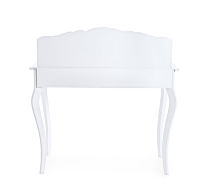 Scrittoio shabby chic legno decapato bianco 2 cassetti 