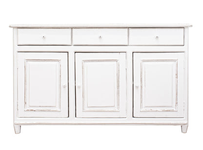 Credenza shabby chic in legno massiccio 3 ante e 3 cassetti sconto 20% - lapagoda.net