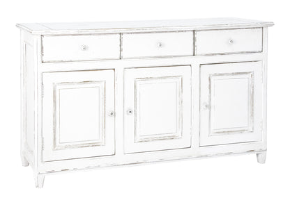 Credenza shabby chic in legno massiccio 3 ante e 3 cassetti sconto 20% - lapagoda.net