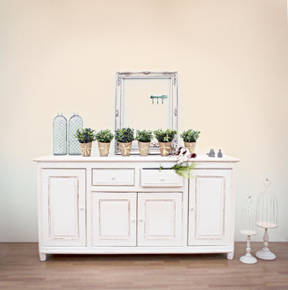 Credenza shabby chic in legno massiccio 4 ante e 2 cassetti sconto 20% - lapagoda.net
