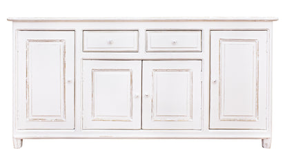 Credenza shabby chic in legno massiccio 4 ante e 2 cassetti sconto 20% - lapagoda.net