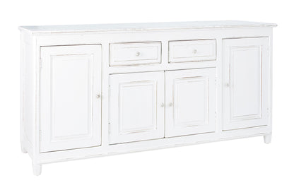 Credenza shabby chic in legno massiccio 4 ante e 2 cassetti sconto 20% - lapagoda.net