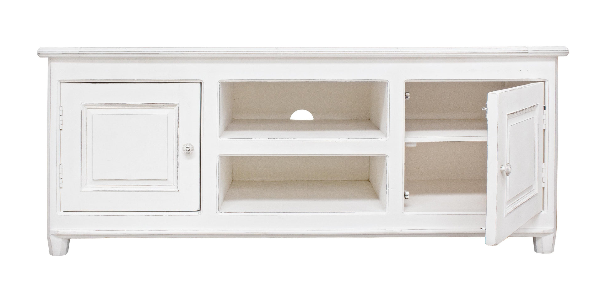 Credenza porta tv shabby chic in legno massiccio 2 ante sconto 20% - lapagoda.net
