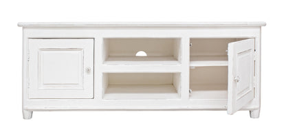 Credenza porta tv shabby chic in legno massiccio 2 ante sconto 20% - lapagoda.net