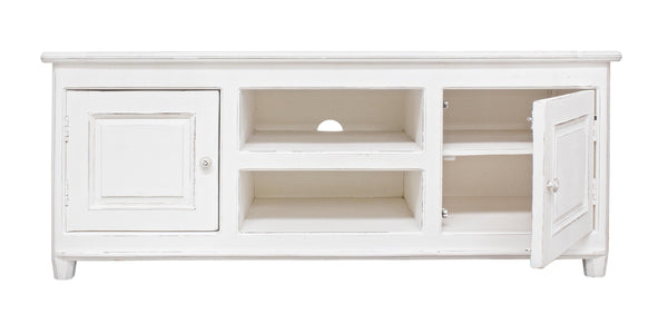 Credenza porta tv shabby chic in legno massiccio 2 ante sconto 20% - lapagoda.net