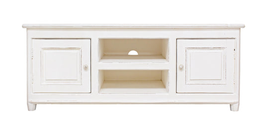 Credenza porta tv shabby chic in legno massiccio 2 ante sconto 20% - lapagoda.net