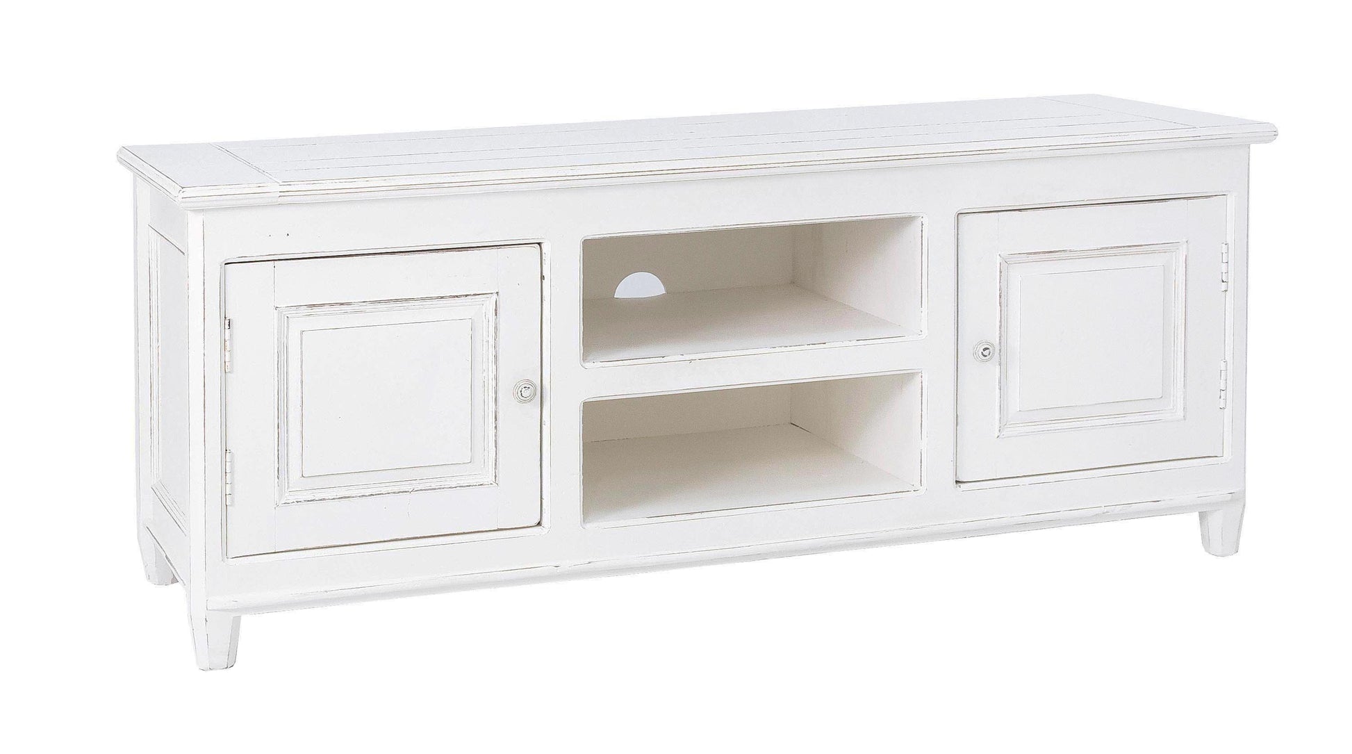 Credenza porta tv shabby chic in legno massiccio 2 ante sconto 20% - lapagoda.net