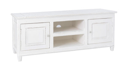 Credenza porta tv shabby chic in legno massiccio 2 ante sconto 20% - lapagoda.net