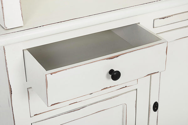 Libreria shabby chic con scala colore bianco in legno massello decapato - SCONTO 20% - lapagoda.net