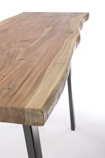 Consolle industrial in legno massello con bordi irregolari effetto legno vivo- lapagoda.net
