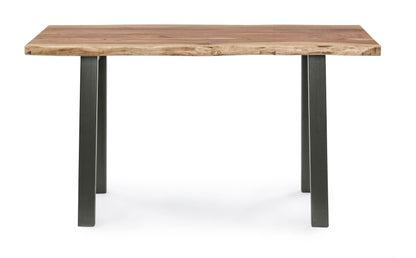Consolle industrial in legno massello con bordi irregolari effetto legno vivo - lapagoda.net