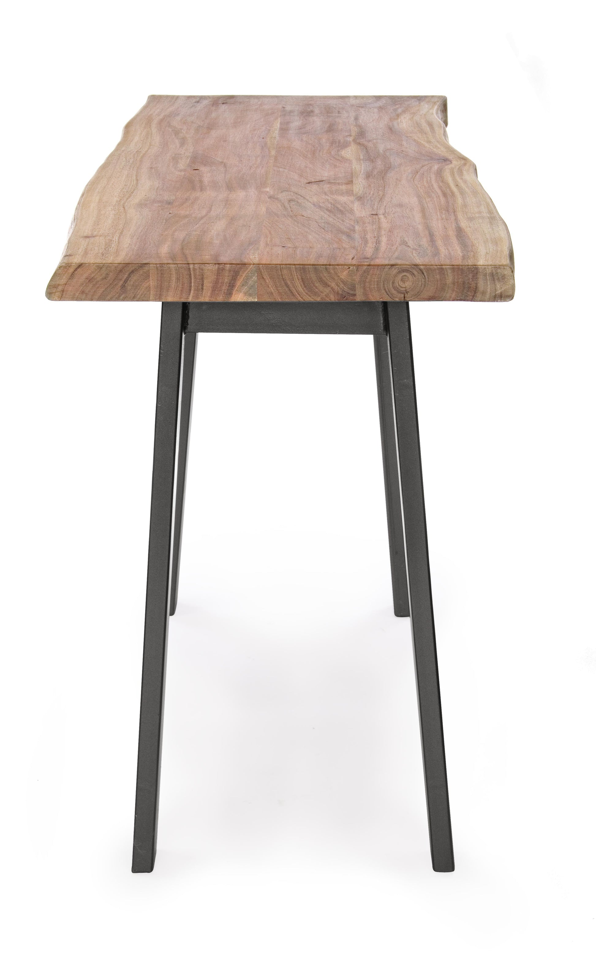 Consolle industrial in legno massello con bordi irregolari effetto legno vivo - lapagoda.net