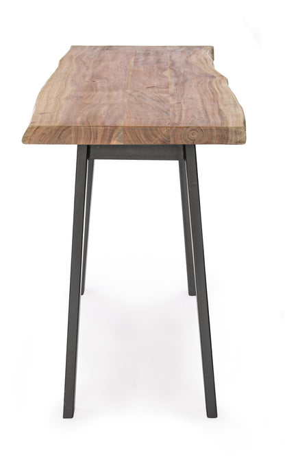Consolle industrial in legno massello con bordi irregolari effetto legno vivo - lapagoda.net