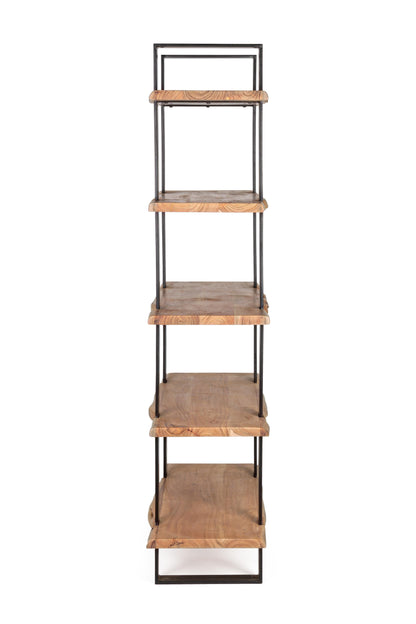 Libreria Industrial etnica con assi grezze legno vivo e struttura in ferro battuto - SCONTO 20% - lapagoda.net