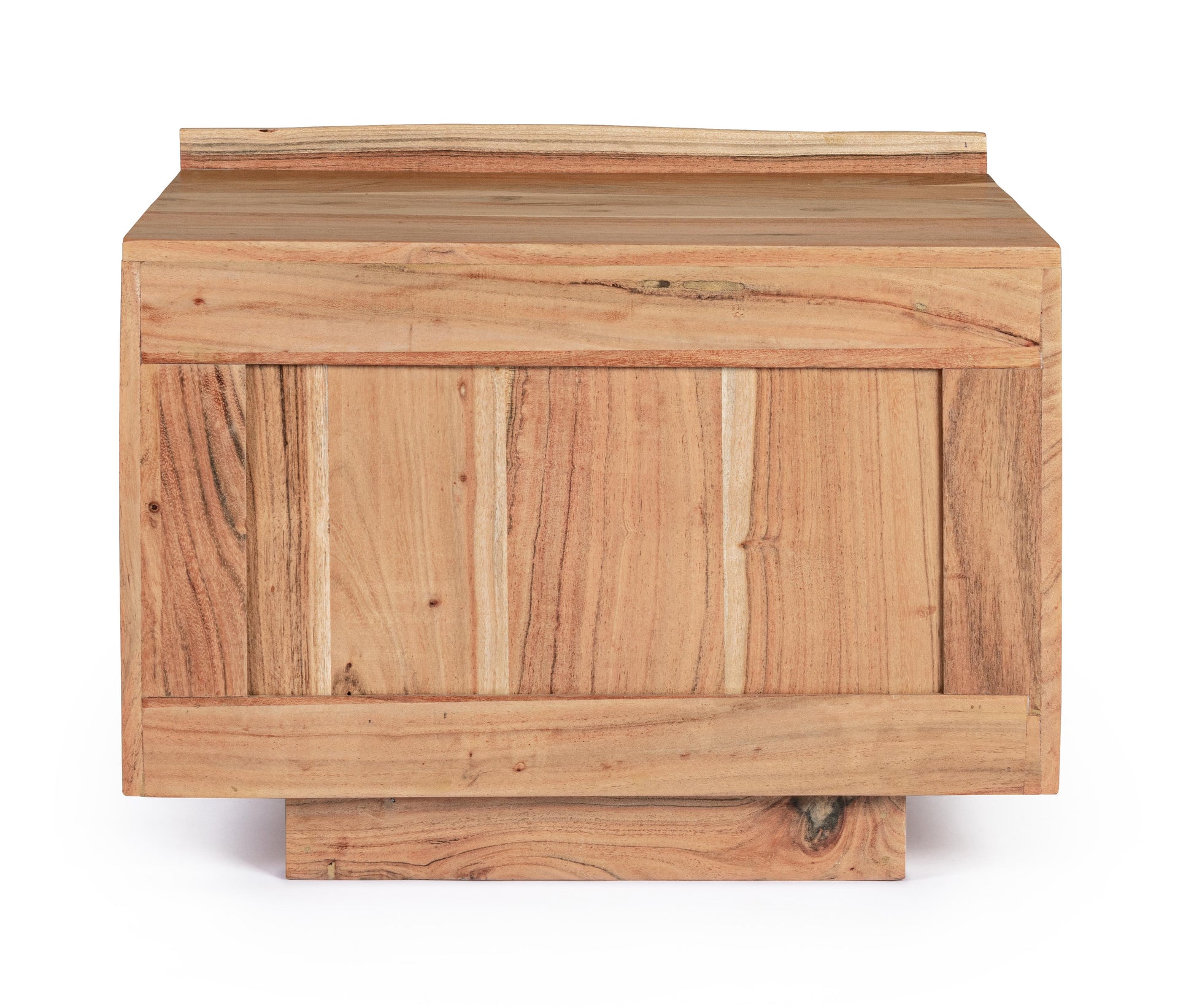 Comodino in legno massello 2 cassetti con bordo legno vivo - SCONTO 20%