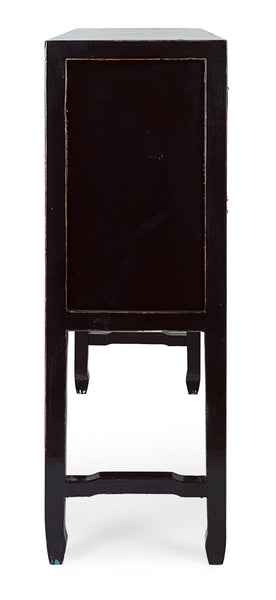 Consolle credenza Cina lacca nera in Legno di Olmo