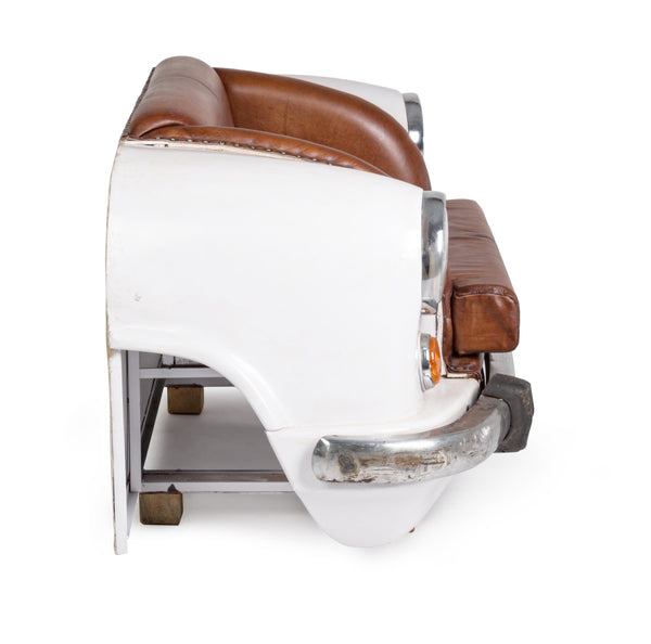 Divano car Ambassador vintage in vera pelle 2 posti