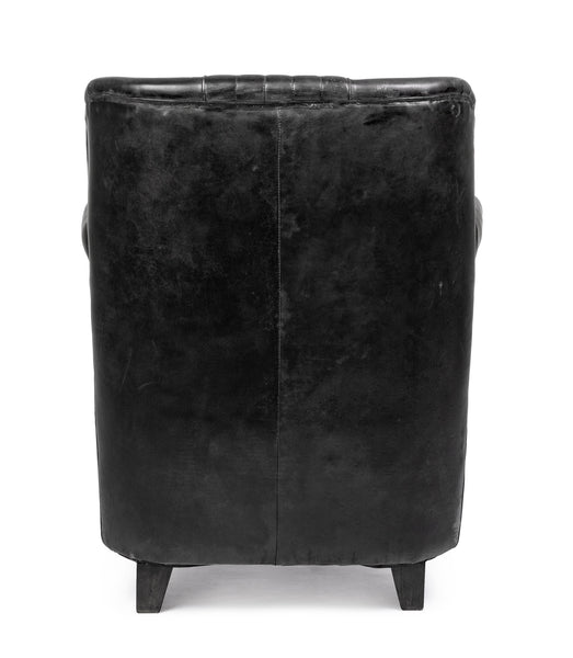 Poltrona industrial vintage in vera pelle marrone o nera struttura in legno massello  SPEDIZIONE GRATUITA