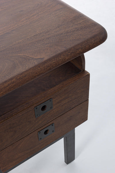 scrivania scrittoio vintage industrial legno massello struttura in ferro