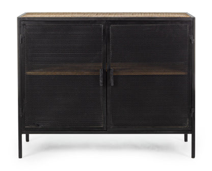 Credenza industrial in ferro e lamiera traforata 2 ante SCONTO 20% spedizione gratuita - lapagoda.net