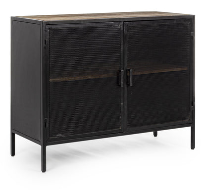 Credenza industrial in ferro e lamiera traforata 2 ante SCONTO 20% spedizione gratuita - lapagoda.net