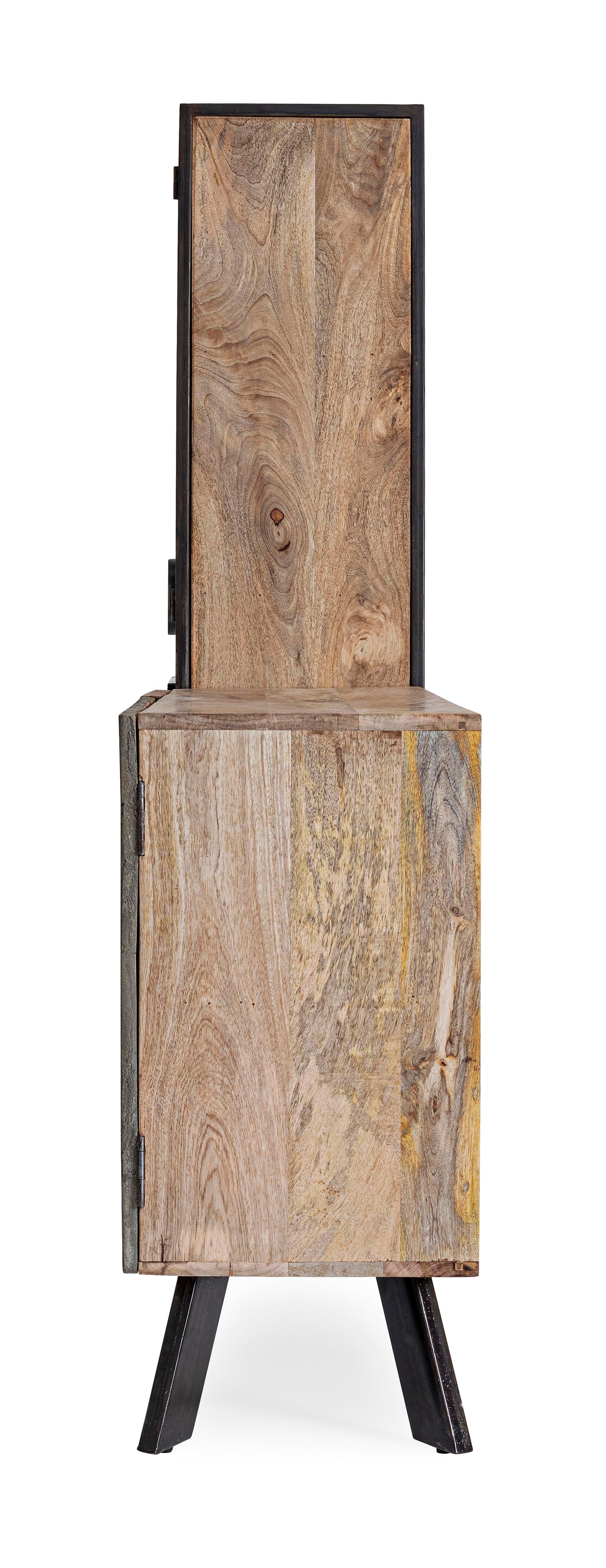 mobile industrial vintage contemporaneo cemento ferro e legno riciclato 