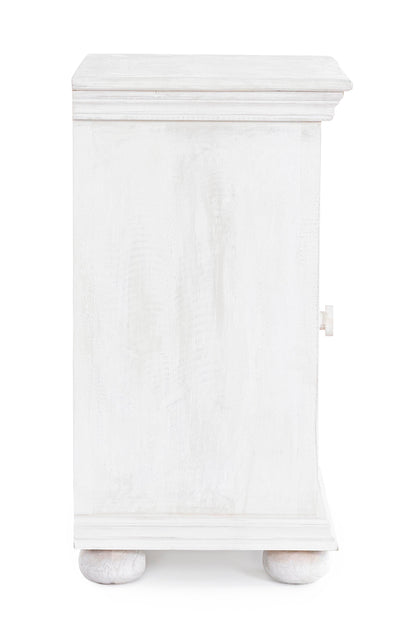 Comodino etnico indiano in legno massello shabby chic 1 anta - lapagoda.net