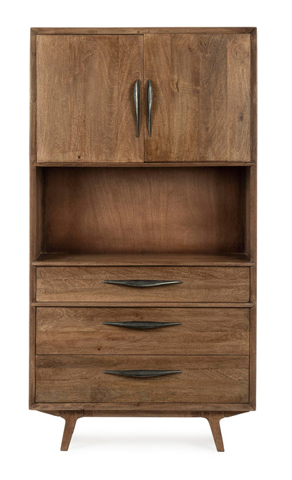 Mobile credenza alta vintage in legno massello - lapagoda.net