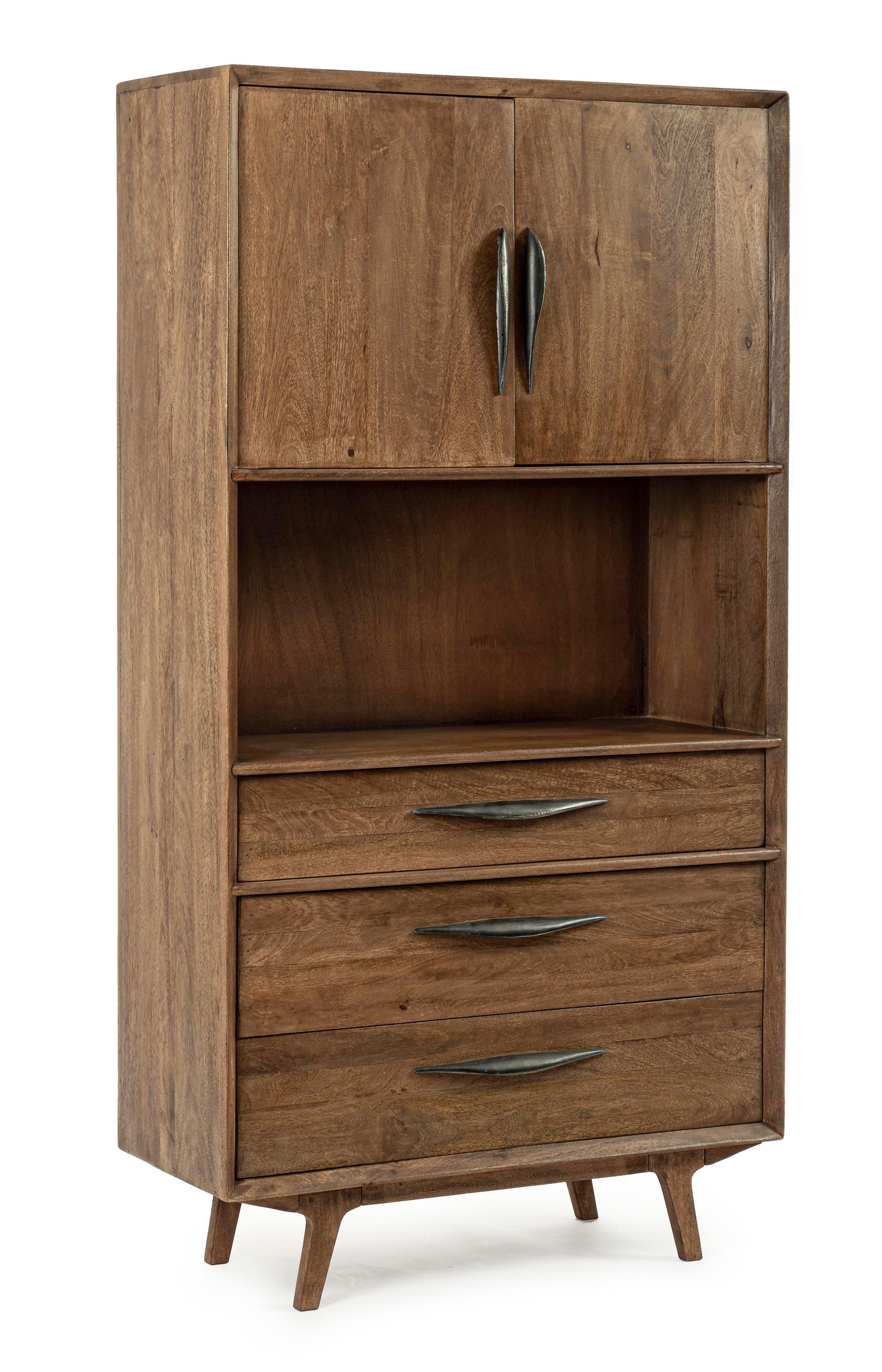 Mobile credenza alta vintage in legno massello - lapagoda.net