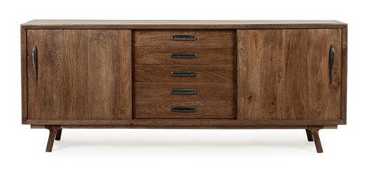 Credenza porta TV vintage in legno massello ante scorrevoli 2A 5C - lapagoda.net