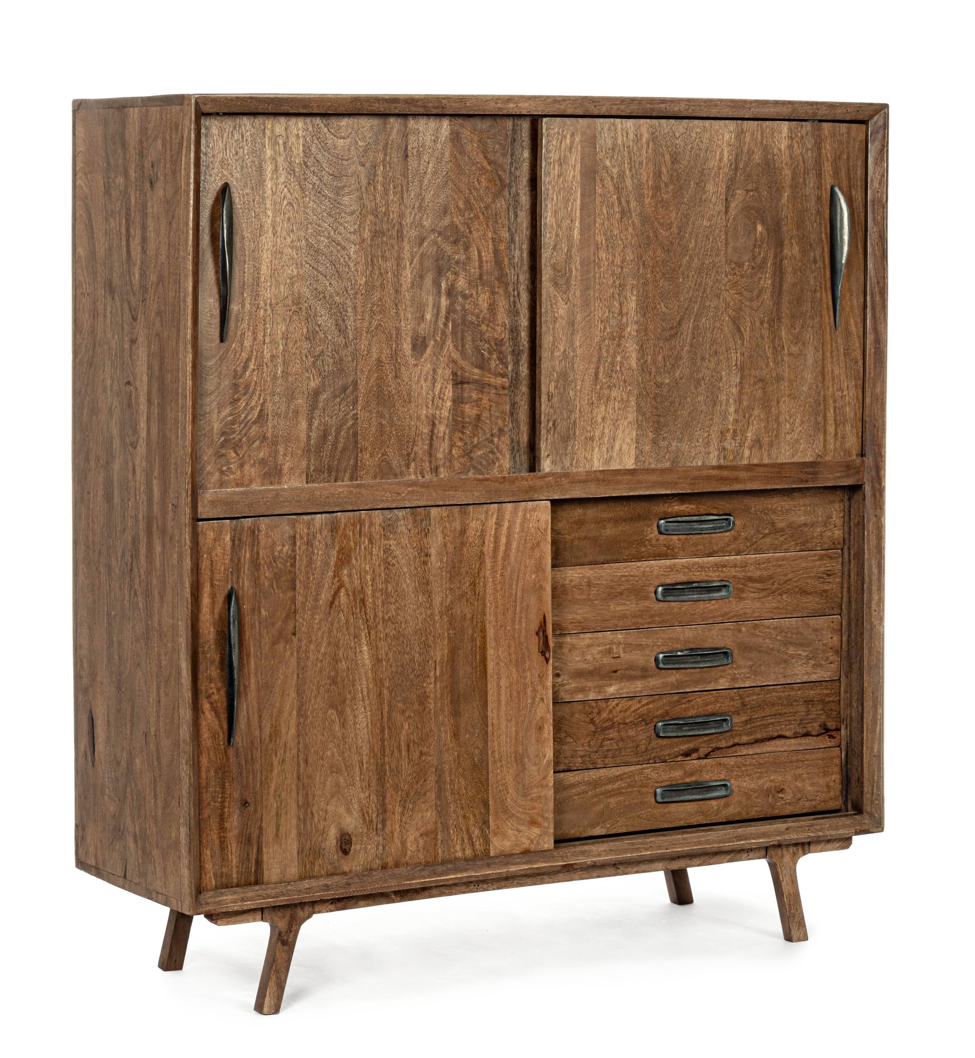 Mobile credenza vintage in legno massello ante scorrevoli - lapagoda.net