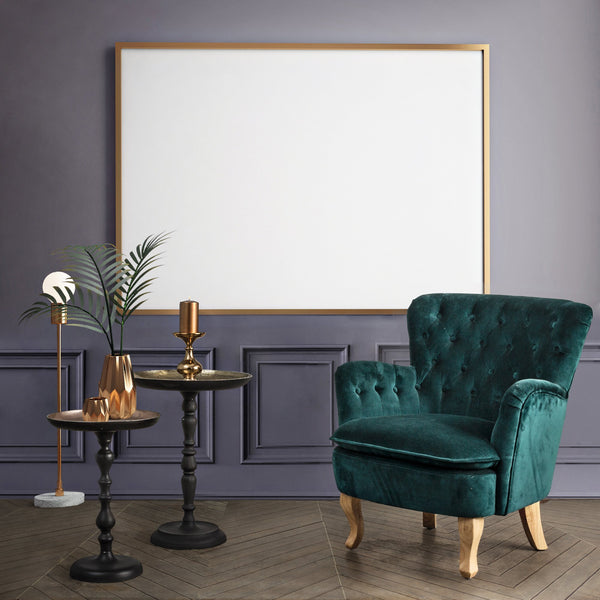 Poltrona vintage velluto colori senape, grigio e verde gambe in legno 2 posti - SCONTO 20% - lapagoda.net