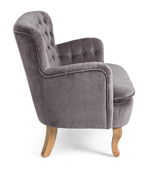 Divano vintage velluto colori senape, grigio e verde gambe in legno 2 posti - SCONTO 20% - lapagoda.net