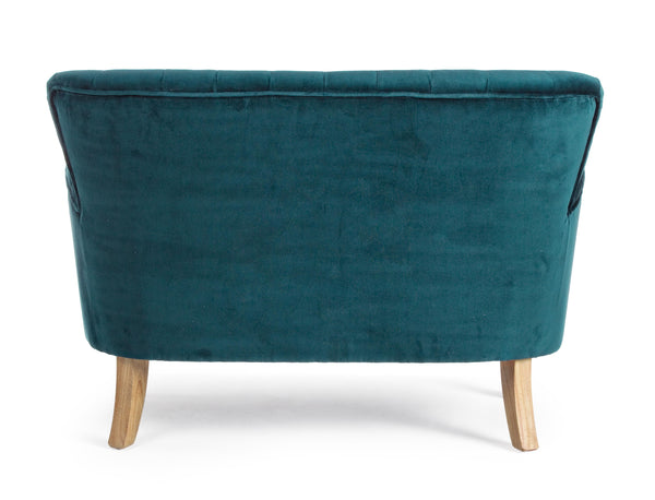 Divano vintage velluto colori senape, grigio e verde gambe in legno 2 posti - SCONTO 20% - lapagoda.net