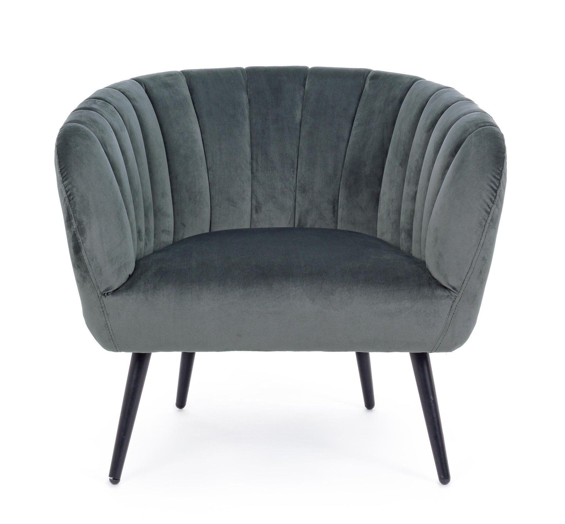 Poltrona vintage velluto blu pavone bassa SCONTO 20% - lapagoda.net