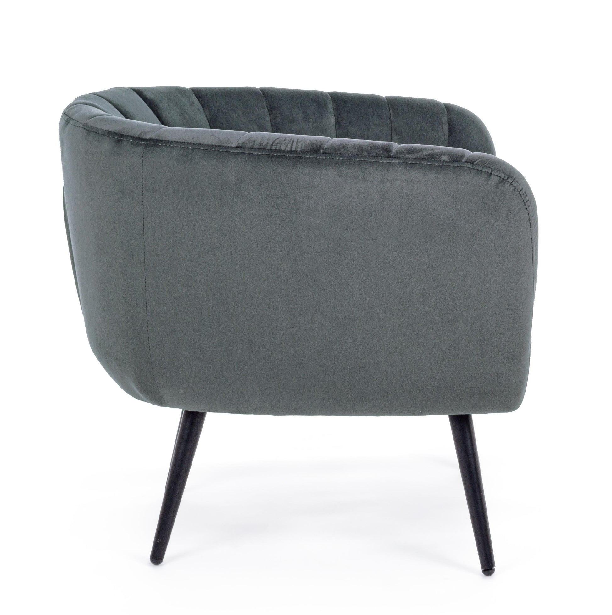 Poltrona vintage velluto blu pavone bassa SCONTO 20% - lapagoda.net