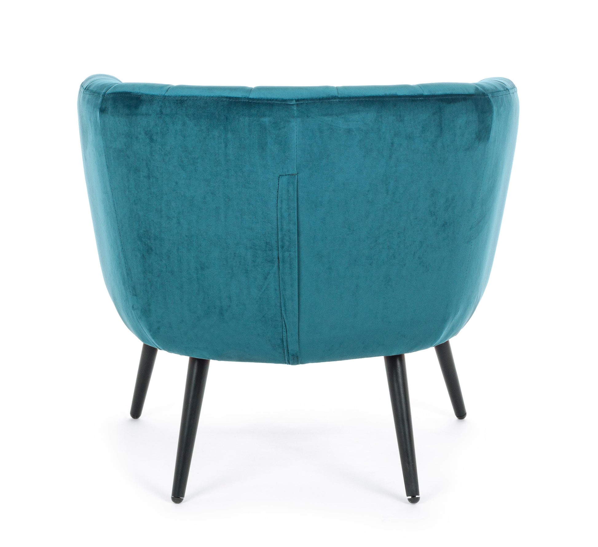 Poltrona vintage velluto blu pavone bassa SCONTO 20% - lapagoda.net