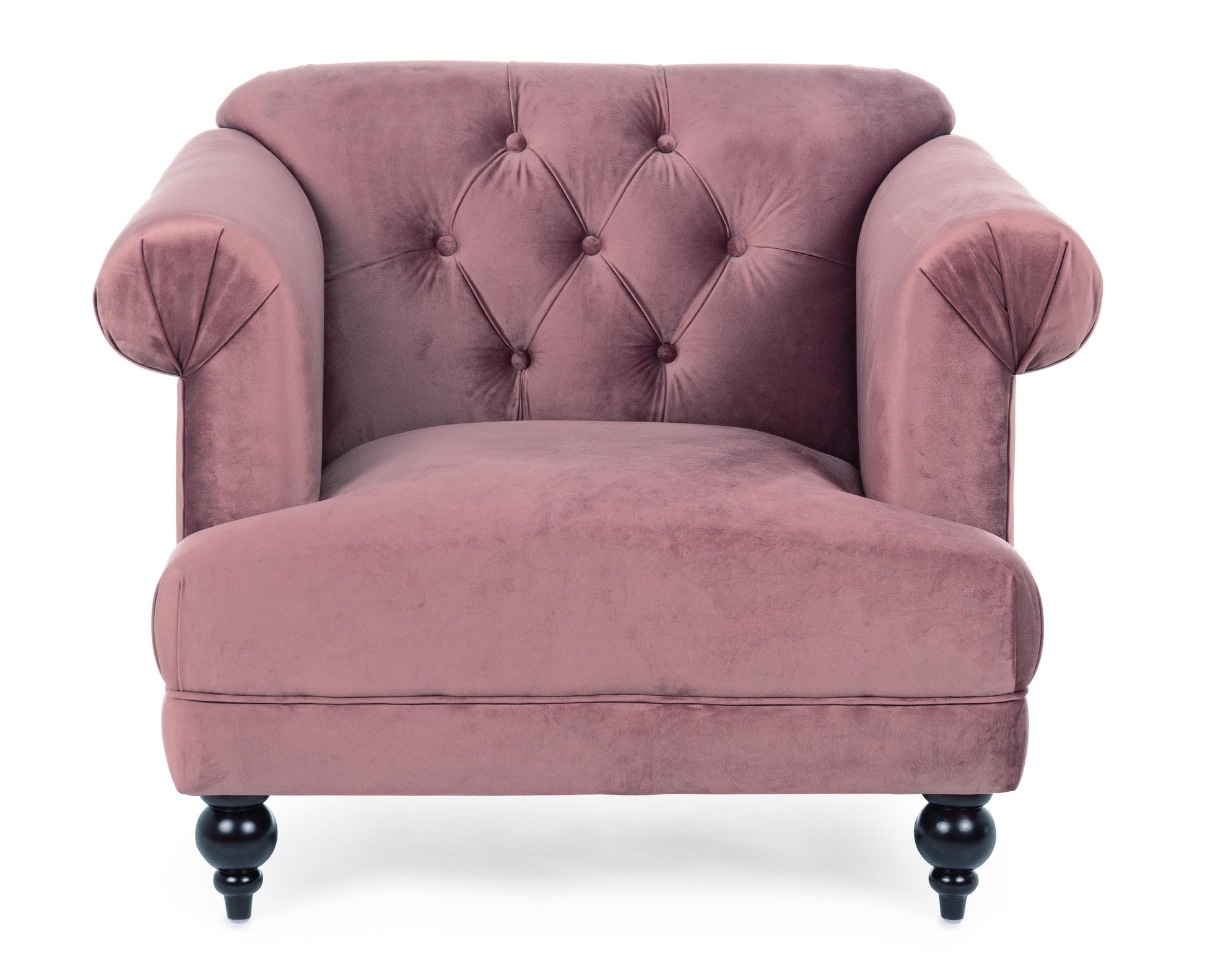 Poltrona vintage classica velluto rosa gambe in legno  SCONTO 20% - lapagoda.net