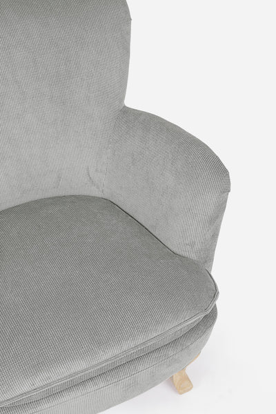 Poltrona vintage velluto colori ocra, grigio, rosa e tortora gambe in legno 2 posti - SCONTO 20% - lapagoda.net