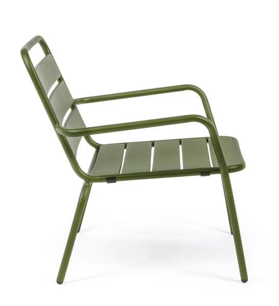 Poltrone industrial per esterni in acciaio verniciato opaco - 3 colori disponibili VERDE FORESTA- set di 2 -lapagoda.net