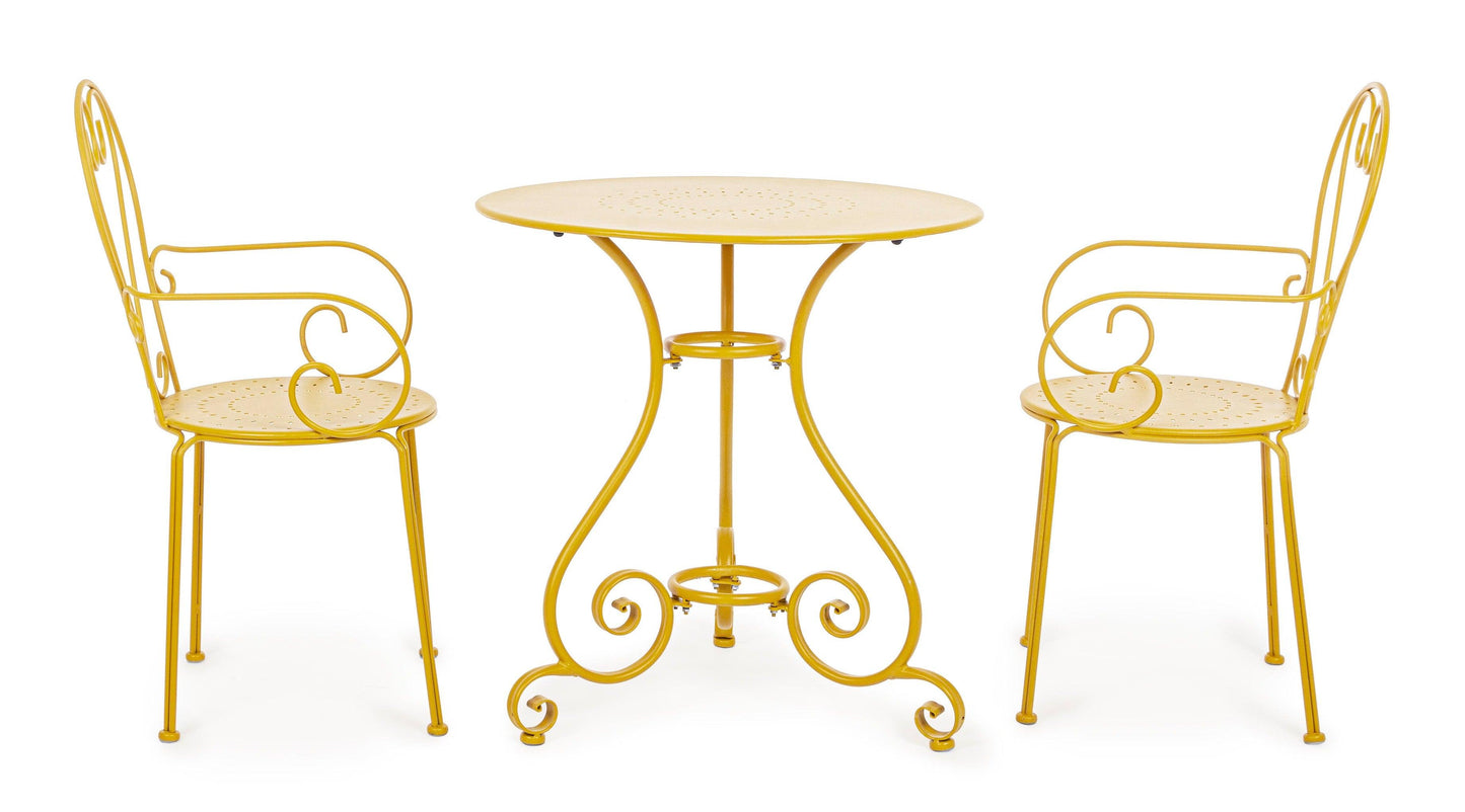 Sedie poltroncine da esterno in stile shabby chic in ferro verniciato, 6 colori a scelta - SET DI 4 SEDIE - SCONTO 20% - SPEDIZIONE GRATUITA lapagoda.net