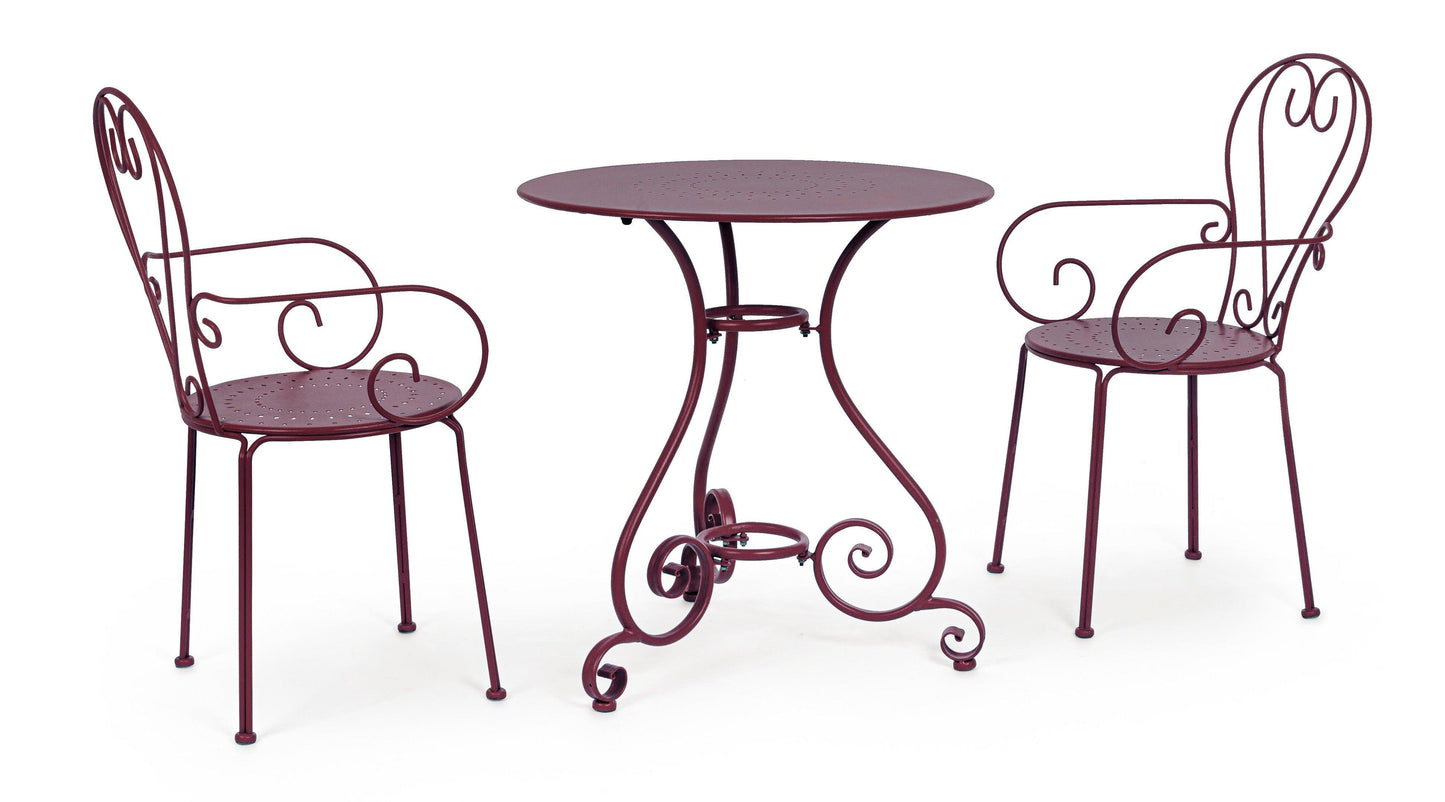 Sedie poltroncine da esterno in stile shabby chic in ferro verniciato, 6 colori a scelta - SET DI 4 SEDIE - SCONTO 20% - SPEDIZIONE GRATUITA - lapagoda.net