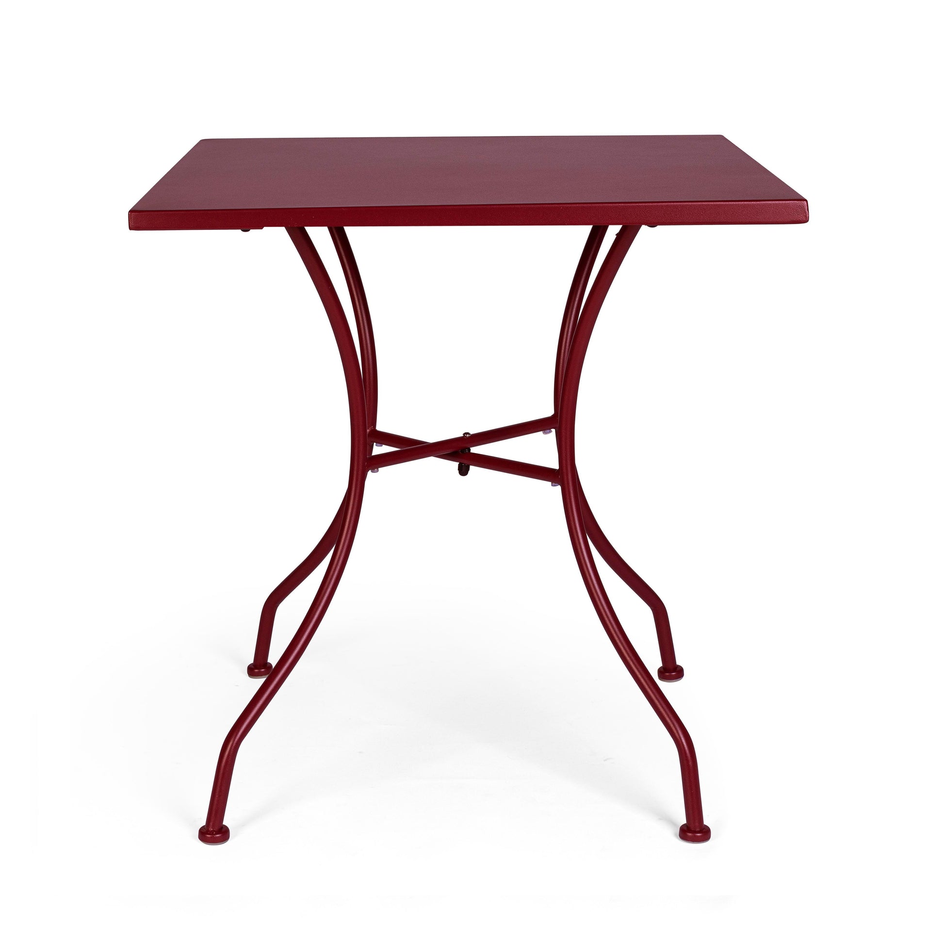 Tavolo rotondo 70x70 per esterno in acciaio verniciato - 5 colori disponibili , bordeaux - SPEDIZIONE GRATUITA-lapagoda.net