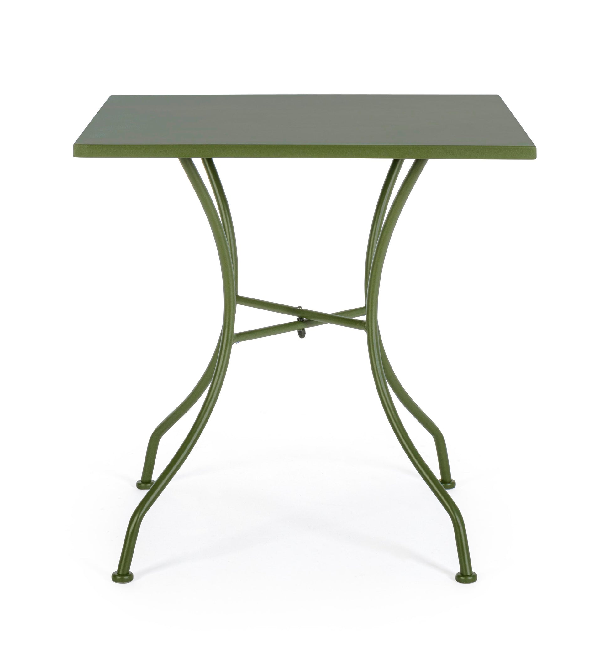Tavolo rotondo 70x70 per esterno in acciaio verniciato - 5 colori disponibili, Verde foresta - SPEDIZONE GRATUITA- -lapagoda.net