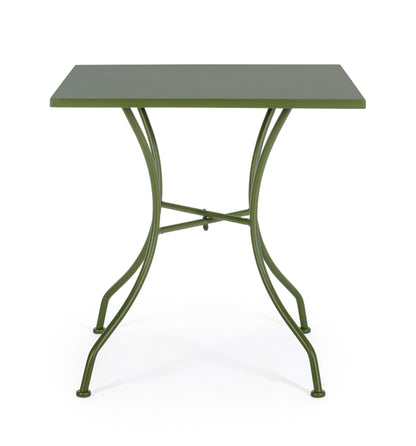 Tavolo rotondo 70x70 per esterno in acciaio verniciato - 5 colori disponibili, Verde foresta - SPEDIZONE GRATUITA- -lapagoda.net